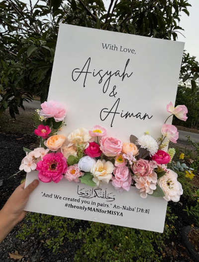Flower box Welcome Board