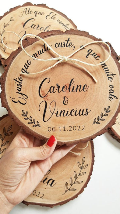 Engraved Rustic Ring Holder