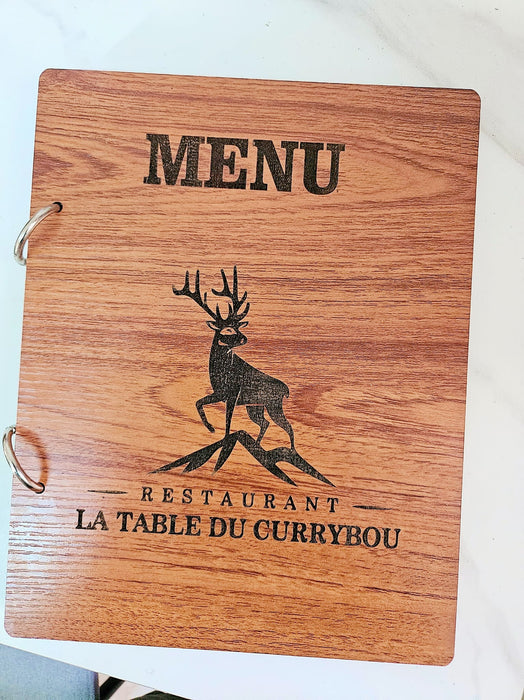 Laser engraved Menu Holder