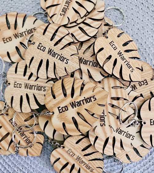 Women`s day wooden keychains