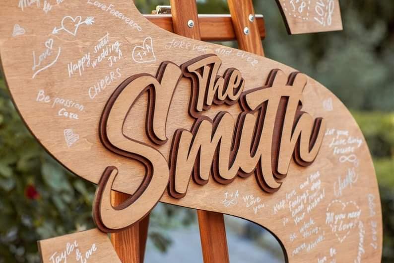 Big Letter Guest Book alternative
