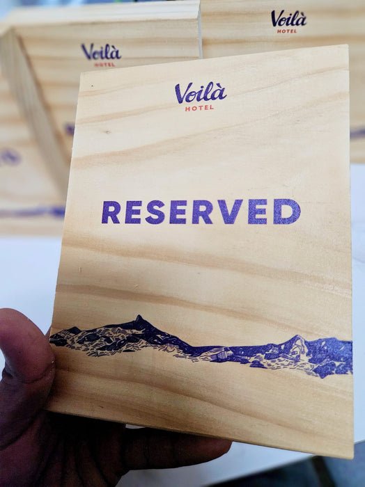 Wooden Reserved Table Signs