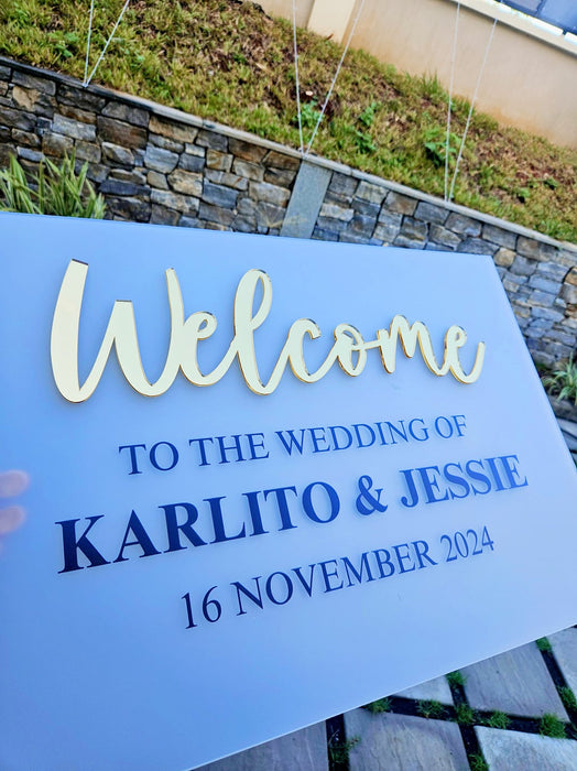 Frosted Welcome Board