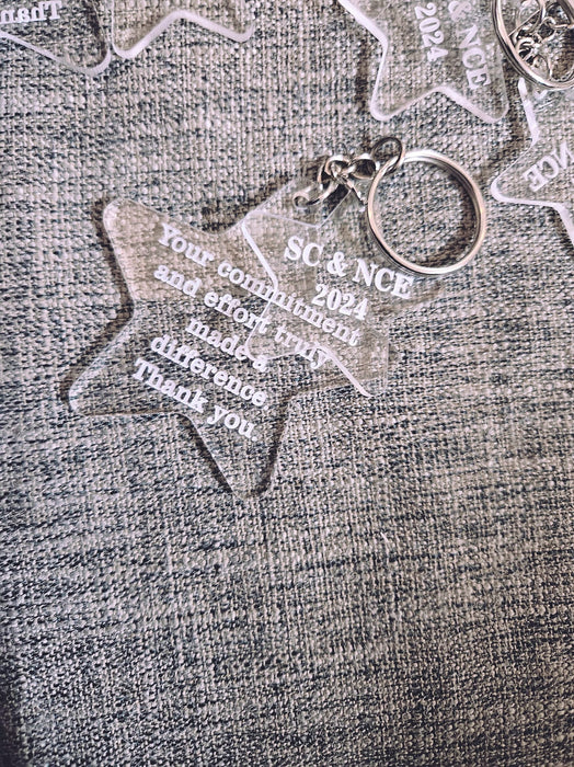 Engraved Acrylic Keychain - Gift