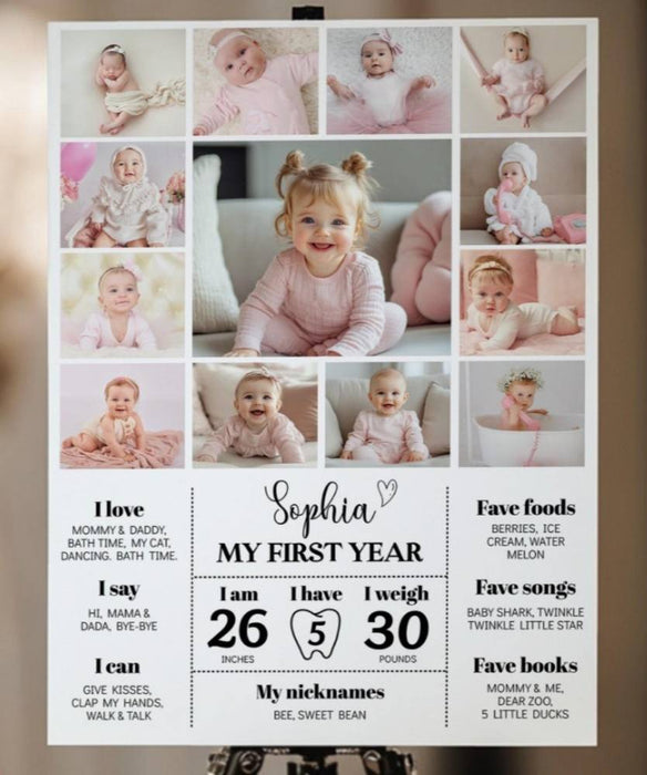 Baby’s Big Milestone Board