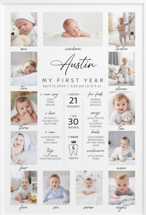 Baby’s Big Milestone Board