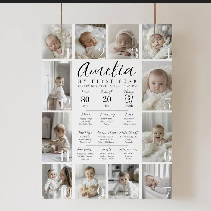 Baby’s Big Milestone Board