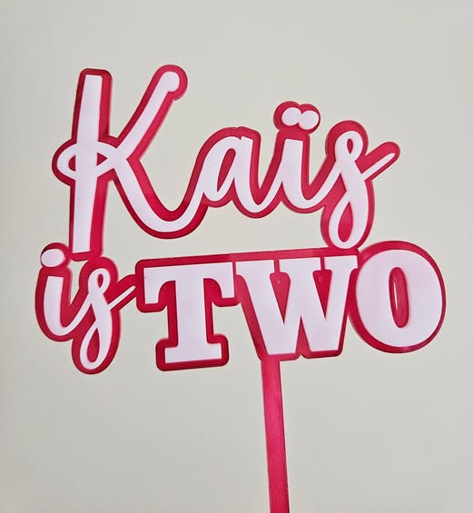3D acrylic Caketopper