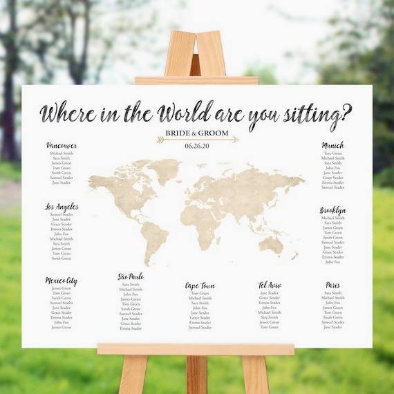 PVC Seating Chart Board