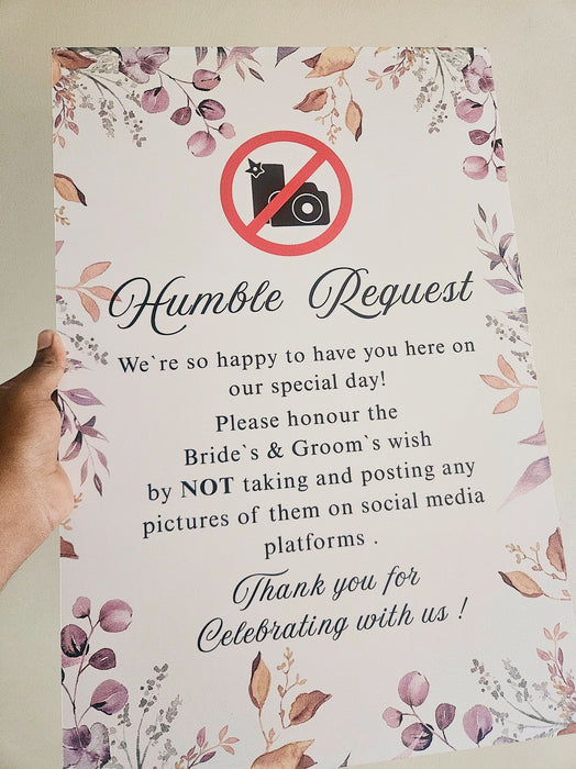 No Photos & Videos Board