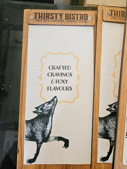 Laser engraved Menu Holder