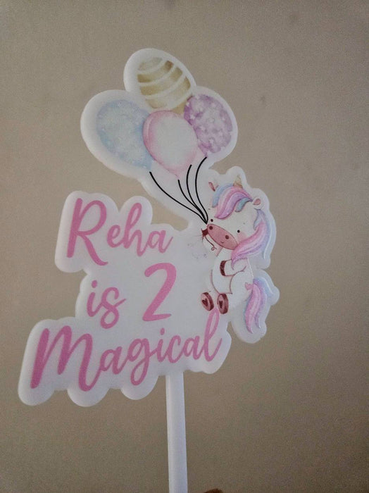 Colorful acrylic Caketopper