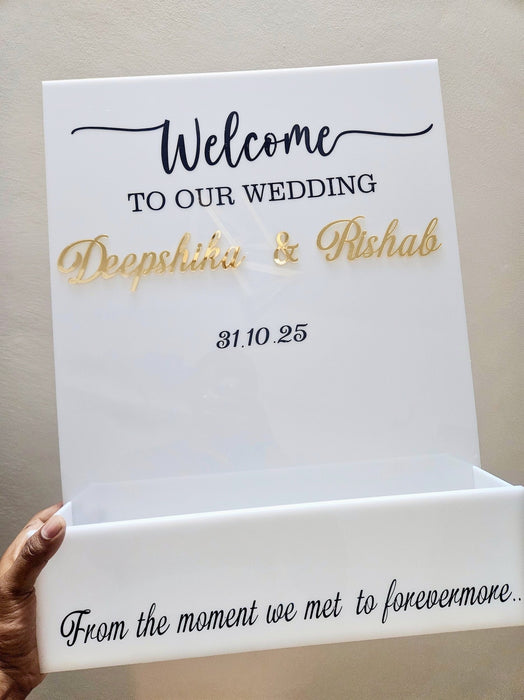Flower box Welcome Board