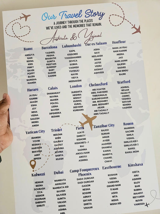 PVC Seating Chart Board