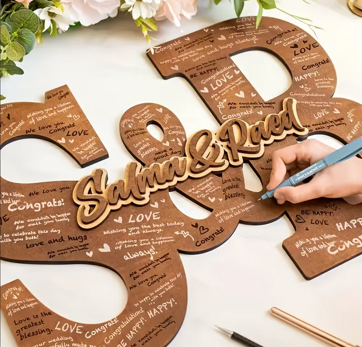 Big Letter Guest Book alternative