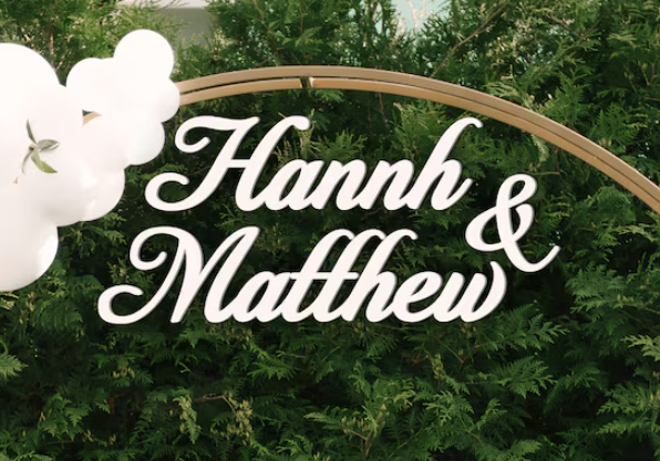 Luxury Couple Name Backdrop