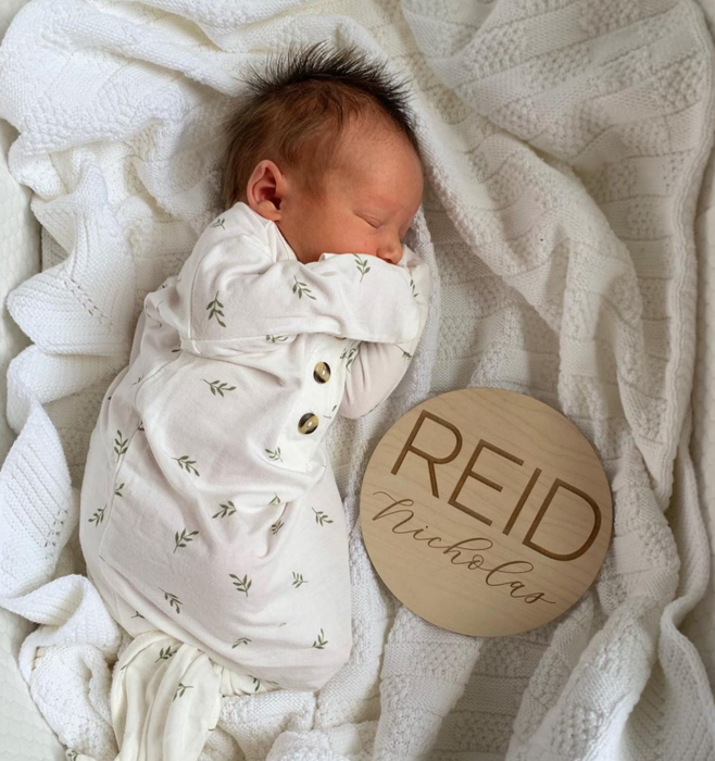 Engraved Baby Name Sign