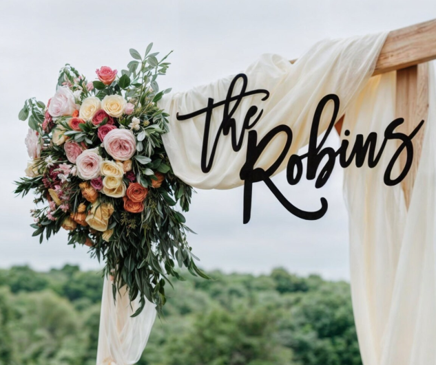 Luxury Couple Name Backdrop